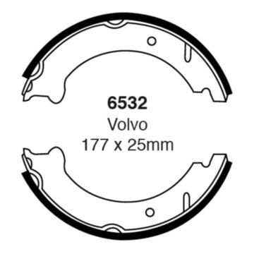 EBC Brakes Brake Shoes (Rear, 6532)