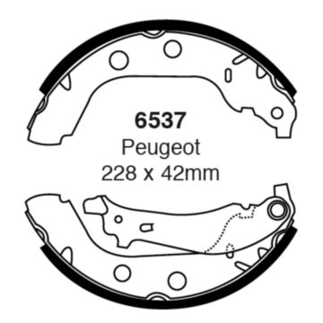 EBC Brakes Brake Shoes (Rear, 6537)