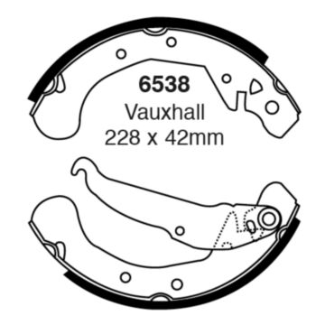EBC Brakes Brake Shoes (Rear, 6538)