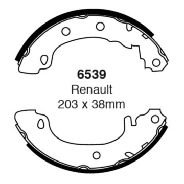 EBC Brakes Brake Shoes (Rear, 6539)