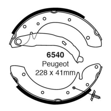 EBC Brakes Brake Shoes (Rear, 6540)