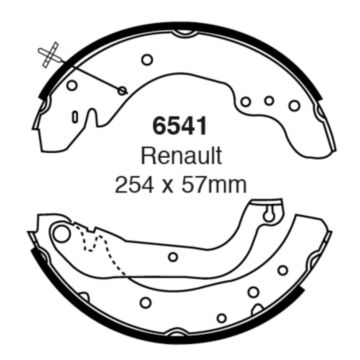 EBC Brakes Brake Shoes (Rear, 6541)