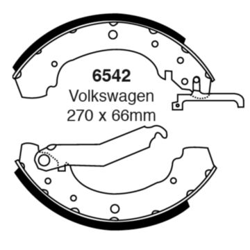 EBC Brakes Brake Shoes (Rear, 6542)