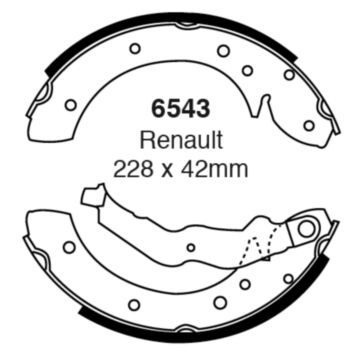 EBC Brakes Brake Shoes (Rear, 6543)