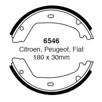 EBC Brakes Brake Shoes (Rear, 6546)