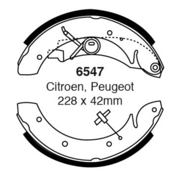 EBC Brakes Brake Shoes (Rear, 6547)