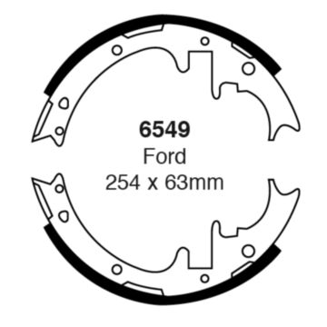 EBC Brakes Brake Shoes (Rear, 6549)