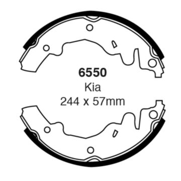 EBC Brakes Brake Shoes (Rear, 6550)
