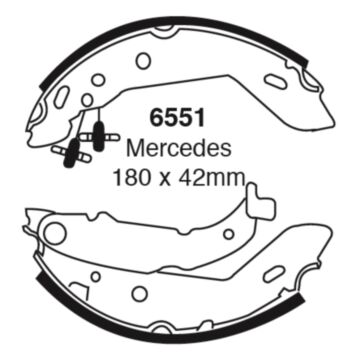 EBC Brakes Brake Shoes (Rear, 6551)