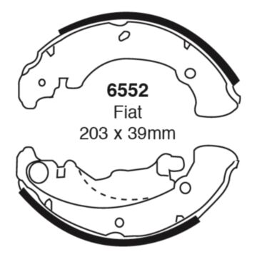 EBC Brakes Brake Shoes (Rear, 6552)