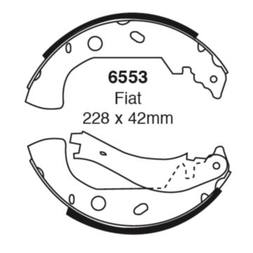 EBC Brakes Brake Shoes (Rear, 6553)