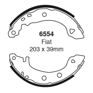 EBC Brakes Brake Shoes (Rear, 6554)