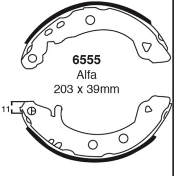 EBC Brakes Brake Shoes (Rear, 6555)