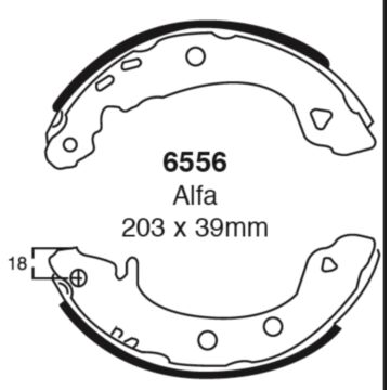 EBC Brakes Brake Shoes (Rear, 6556)