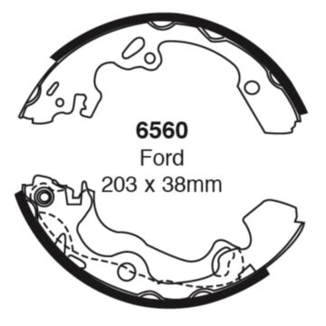 EBC Brakes Brake Shoes (Rear, 6560)