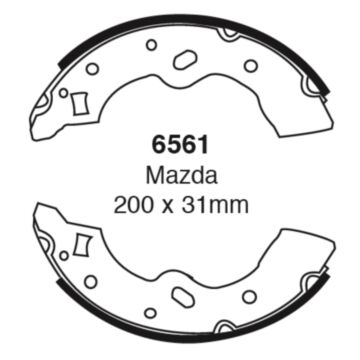 EBC Brakes Brake Shoes (Rear, 6561)