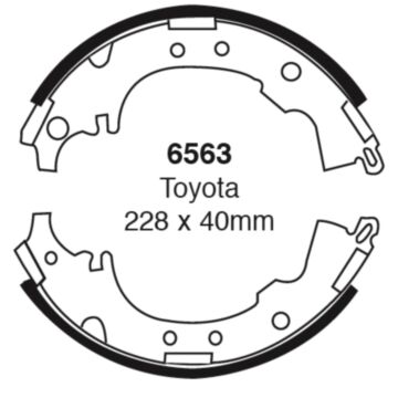 EBC Brakes Brake Shoes (Rear, 6563)