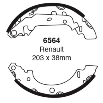 EBC Brakes Brake Shoes (Rear, 6564)