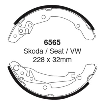EBC Brakes Brake Shoes (Rear, 6565)
