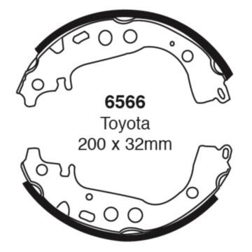 EBC Brakes Brake Shoes (Rear, 6566)