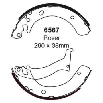 EBC Brakes Brake Shoes (Rear, 6567)