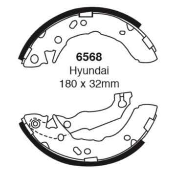 EBC Brakes Brake Shoes (Rear, 6568)