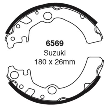EBC Brakes Brake Shoes (Rear, 6569)