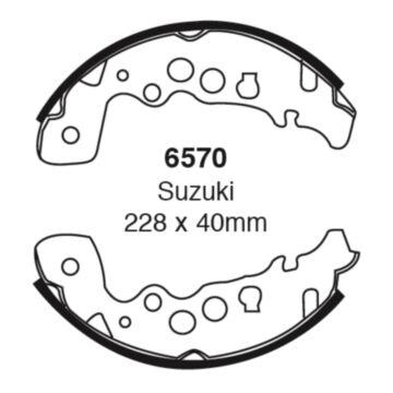 EBC Brakes Brake Shoes (Rear, 6570)