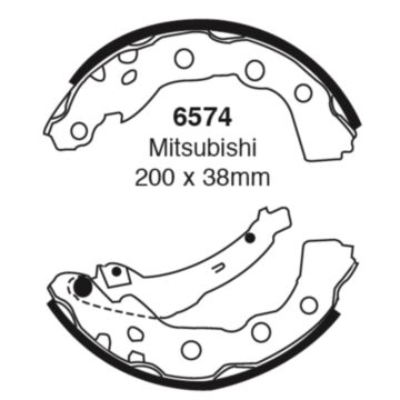 EBC Brakes Brake Shoes (Rear, 6574)