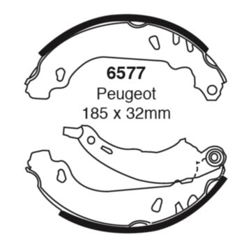 EBC Brakes Brake Shoes (Rear, 6577)