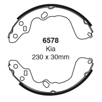 EBC Brakes Brake Shoes (Rear, 6578)