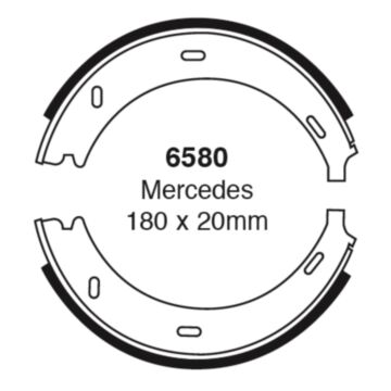 EBC Brakes Brake Shoes (Rear, 6580)