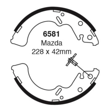 EBC Brakes Brake Shoes (Rear, 6581)