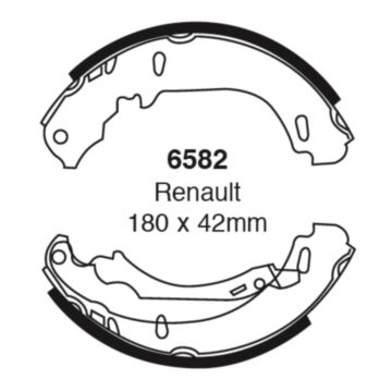 EBC Brakes Brake Shoes (Rear, 6582)