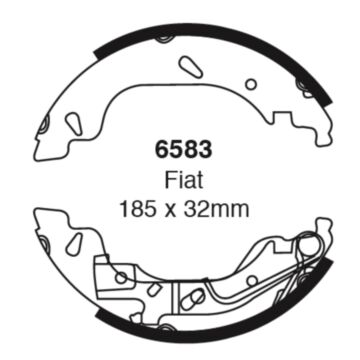 EBC Brakes Brake Shoes (Rear, 6583)