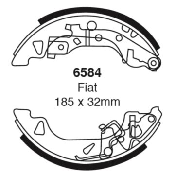 EBC Brakes Brake Shoes (Rear, 6584)