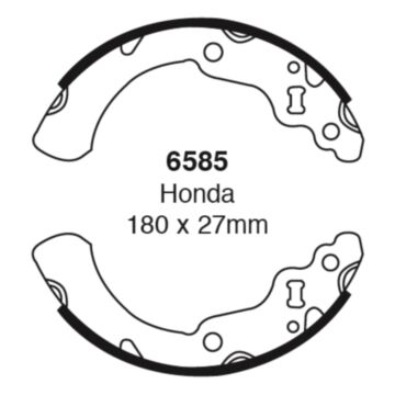 EBC Brakes Brake Shoes (Rear, 6585)