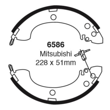 EBC Brakes Brake Shoes (Rear, 6586)