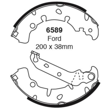 EBC Brakes Brake Shoes (Rear, 6589)