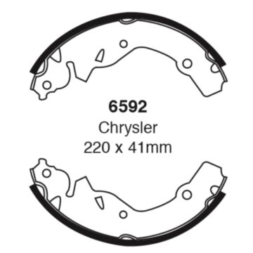 EBC Brakes Brake Shoes (Rear, 6592)