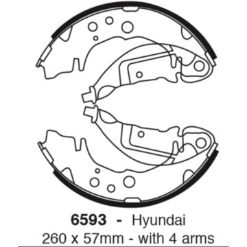 EBC Brakes Brake Shoes (Rear, 6593)