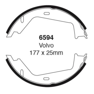 EBC Brakes Brake Shoes (Rear, 6594)
