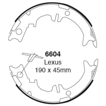 EBC Brakes Brake Shoes (Rear, 6604)