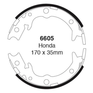 EBC Brakes Brake Shoes (Rear, 6605)