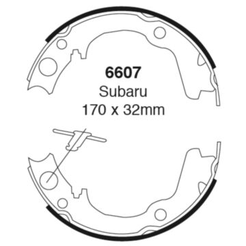 EBC Brakes Brake Shoes (Rear, 6607)
