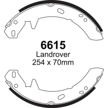 EBC Brakes Brake Shoes (Rear, 6615)