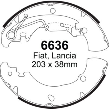 EBC Brakes Brake Shoes (Rear, 6636)