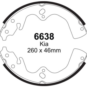 EBC Brakes Brake Shoes (Rear, 6638)