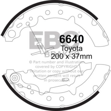 EBC Brakes Brake Shoes (Rear, 6640)