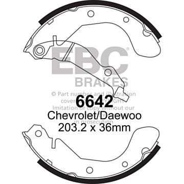 EBC Brakes Brake Shoes (Rear, 6642)